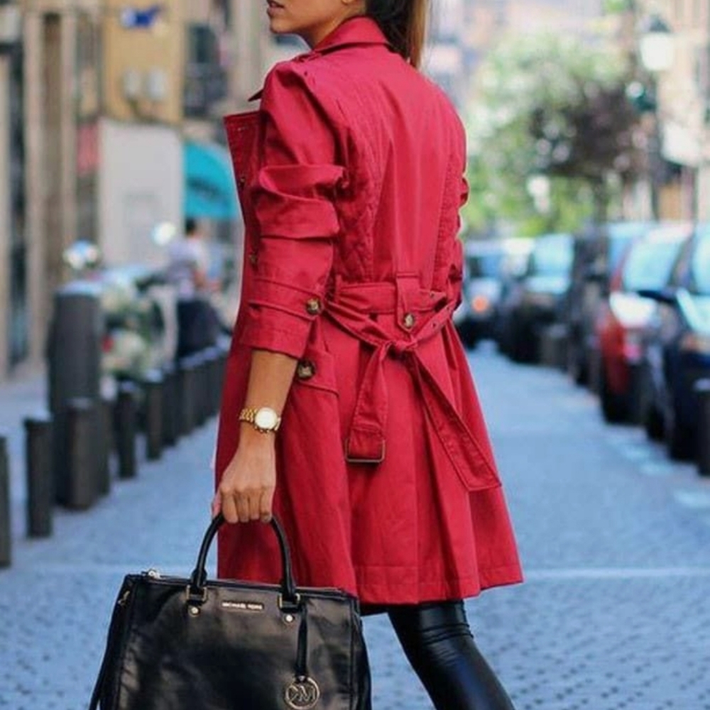 Banana Republic Red Trench Coat